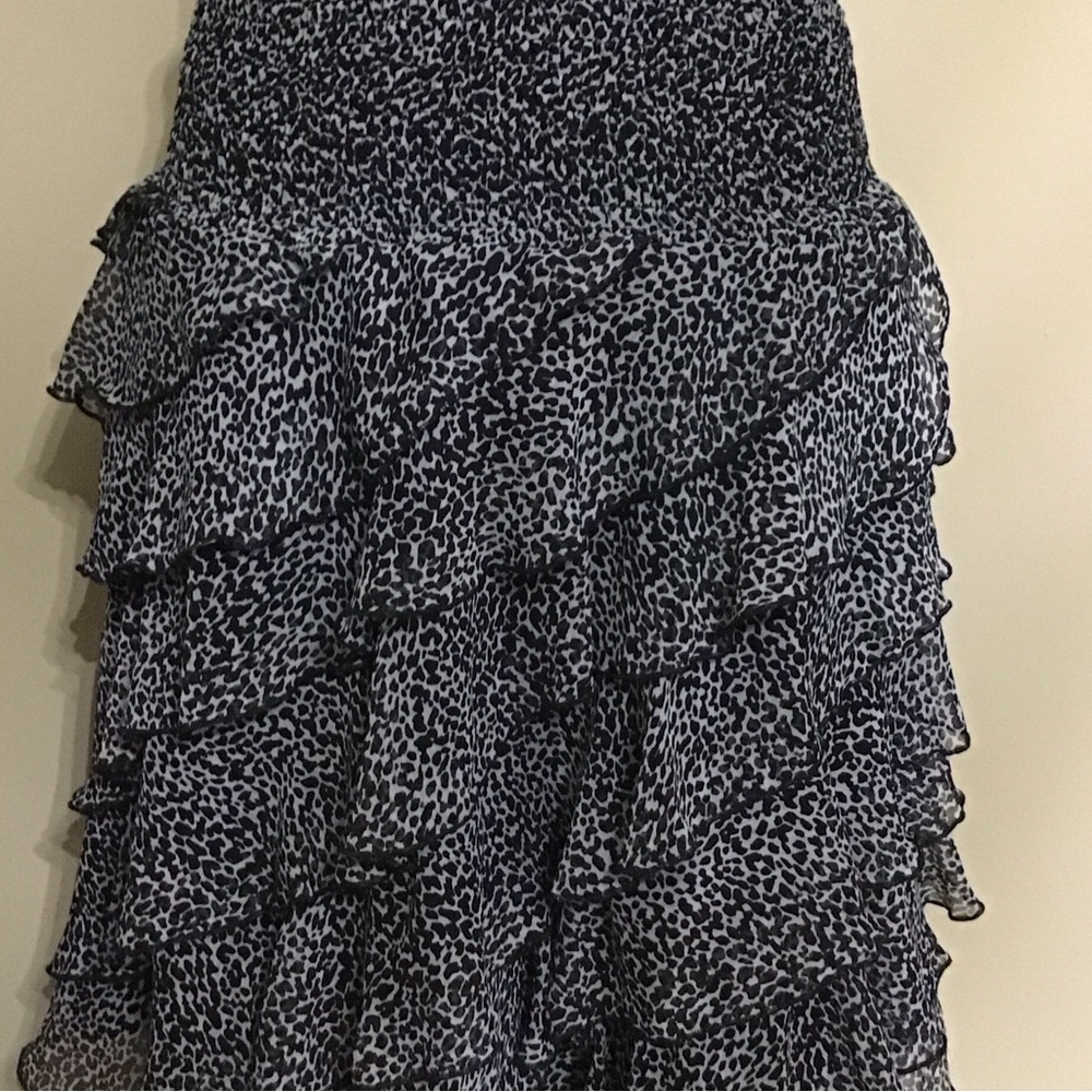 Chic Black and White Ruffle Skirt